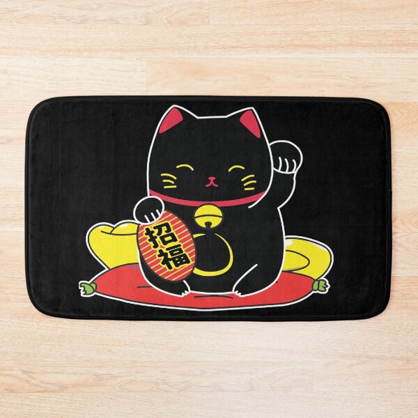 Item preview, Kawaii Black Maneki Neko designed and sold by YueHeng Creates ⭐⭐⭐⭐⭐.
