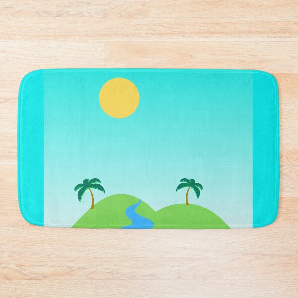 Item preview, Tropical Land with River and Palm Trees designed and sold by ShaunSandhu.