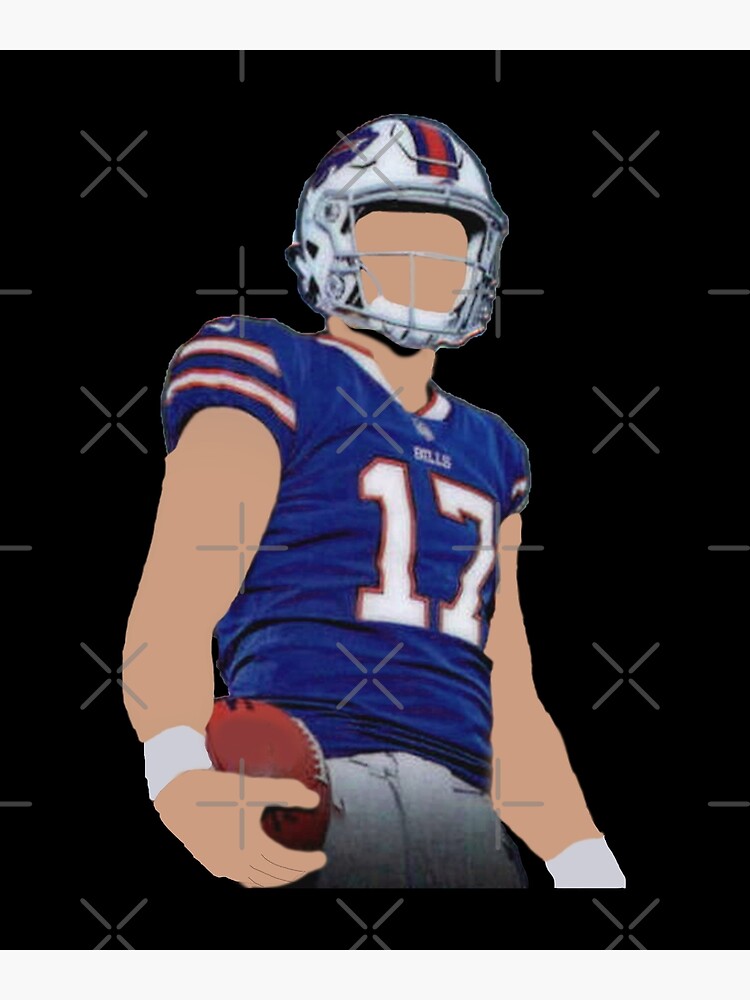 "Josh allen Buffalo bills, cartoon faceless" Art Print by Th3shooter