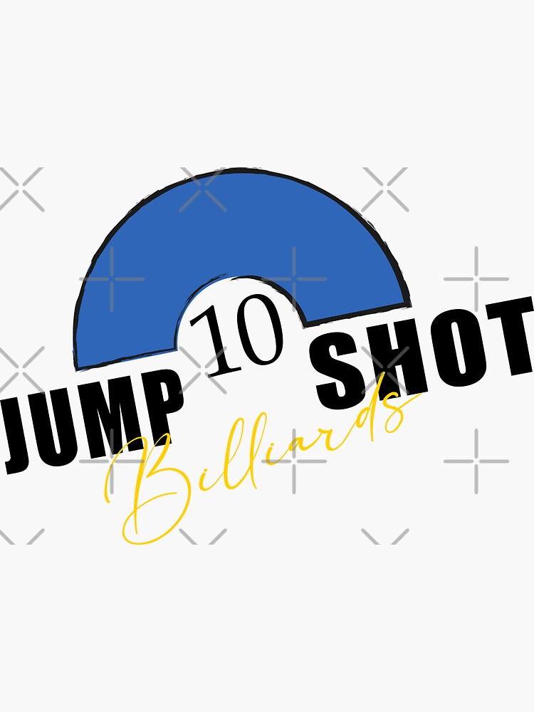 "TEN BALL JUMP SHOT BILLIARDS RULES tshirt" Sticker by diego75bcn