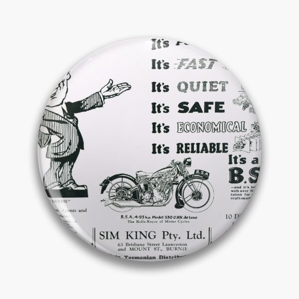 Item preview, Vintage Tasmanian Motorcycle Agents Sim King 1929  designed and sold by taspaul.