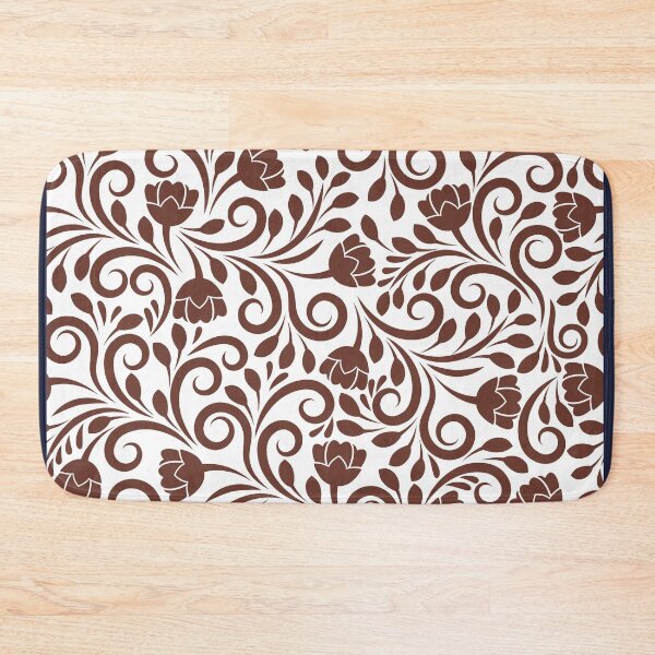 Item preview, SEAMLESS FLORAL BROWN designed and sold by SECRET STORE.
