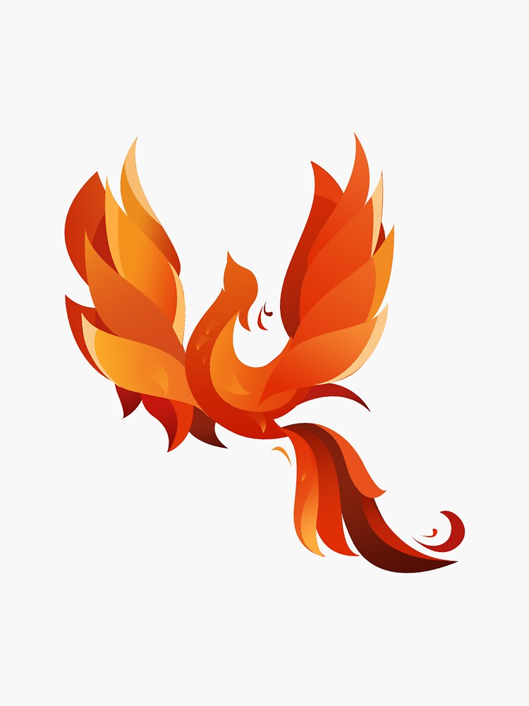 "Phoenix Sticker" Sticker for Sale by echofane Redbubble