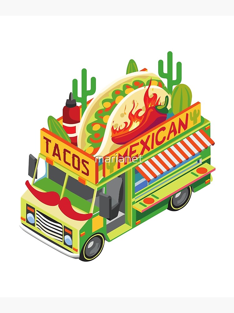 the-taco-truck-collection-poster-for-sale-by-marianet-redbubble