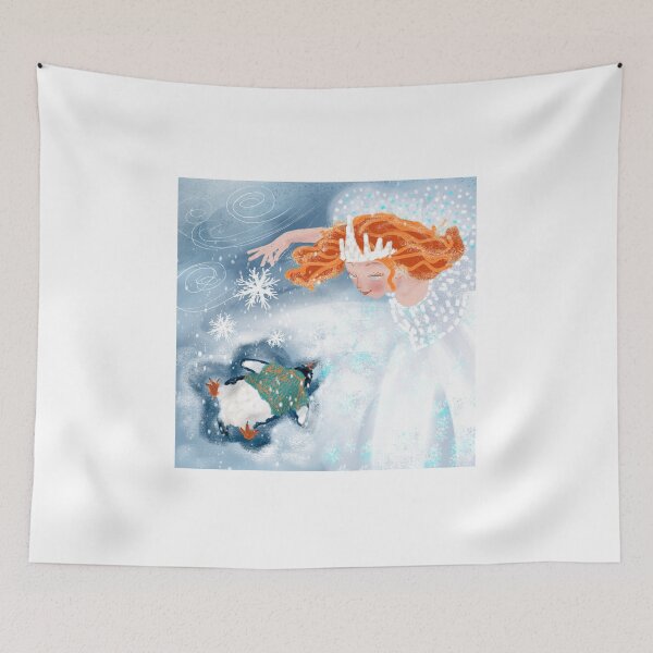 Item preview, Snow Queen And Her Penguin Pet designed and sold by RainbowStudio.