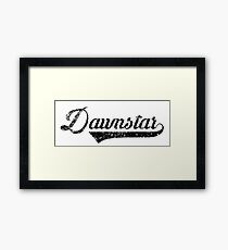 Skyrim Dawnstar Distressed Sports Lettering Framed Print