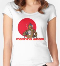 Good Morning Wood!!! Women's Fitted Scoop T-Shirt