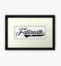 Skyrim Falkreath Distressed Sports Lettering Framed Print