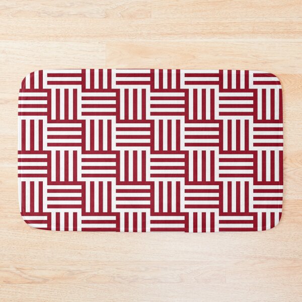 Item preview, Large Basketweave Pattern in Deep Red and White designed and sold by AlteredAtelier.