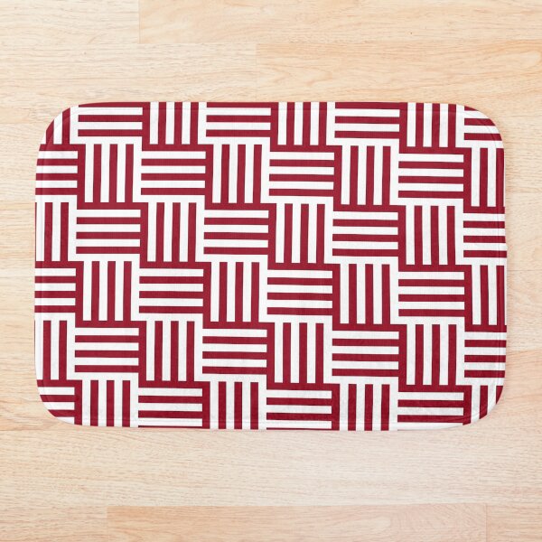 Item preview, Large Basketweave Pattern in Deep Red and White designed and sold by AlteredAtelier.