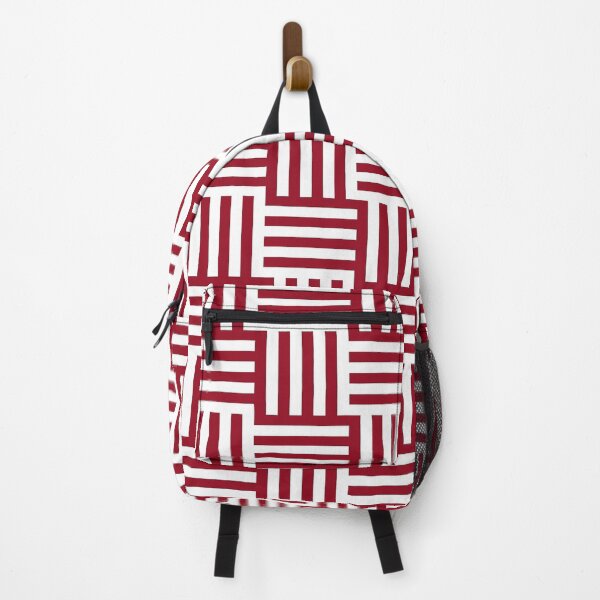 Item preview, Large Basketweave Pattern in Deep Red and White designed and sold by AlteredAtelier.
