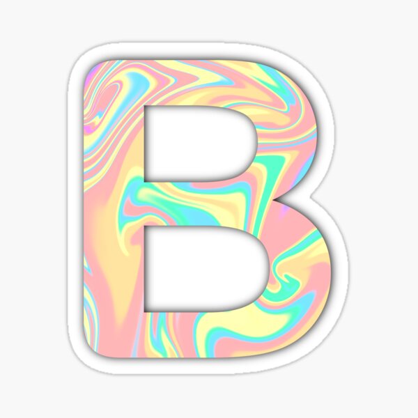 Letter B Holographic Stickers | Redbubble