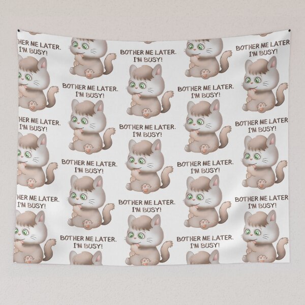 Item preview, Kitty Cat Busy Schedule designed and sold by RitaLaiArt.