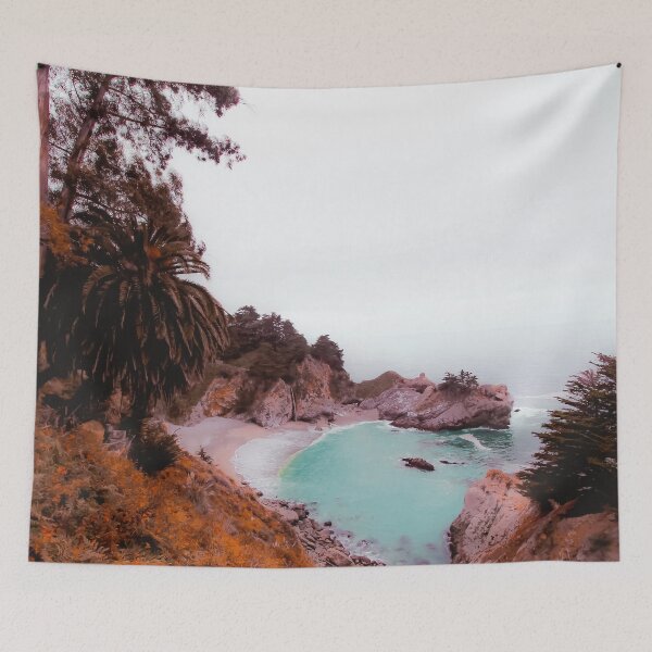 Item preview, waterfall with beach view at Mcway Falls, Big Sur, Highway 1, California, USA designed and sold by Mrvell.