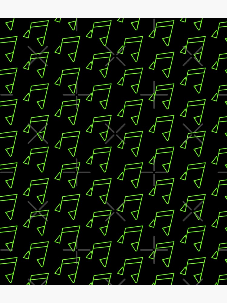 Green Neon Music Note Abstract by that5280lady