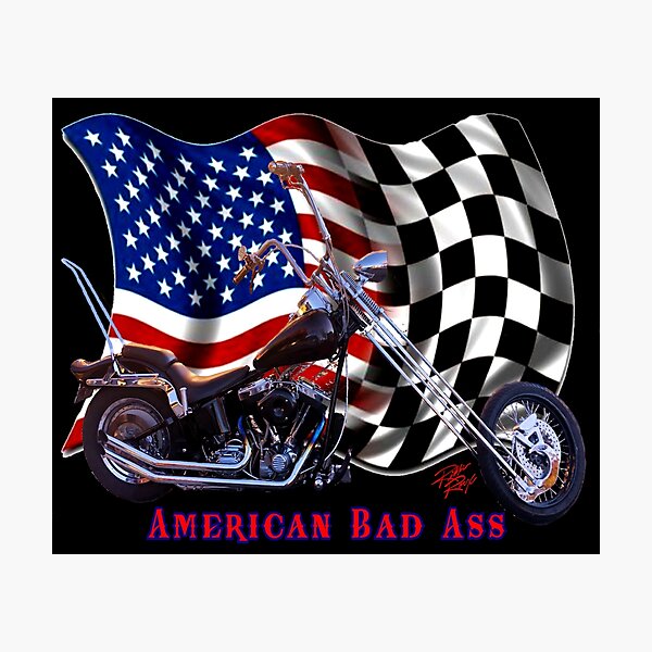 American Bad Ass Chopper Photographic Print