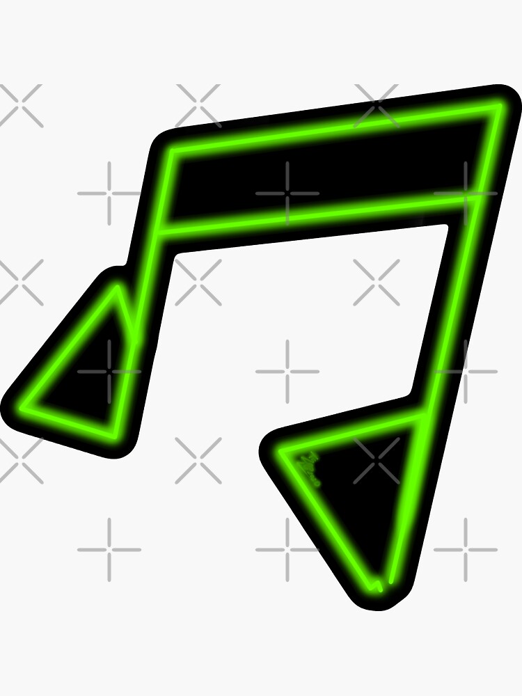 Green Neon Music Note Abstract by that5280lady