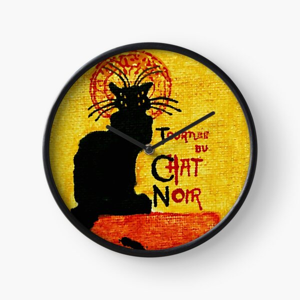 Horloges Sur Le Theme Le Chat Noir Redbubble