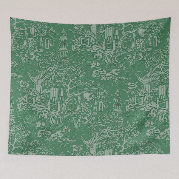 Item preview, Lewis Foreman Day Green Pagoda Pattern designed and sold by thomasjgaulton.