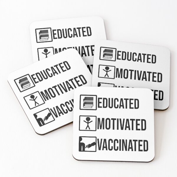 Item preview, Educated Motivated Vaccinated,vaccinated you can hug me now designed and sold by kmario.