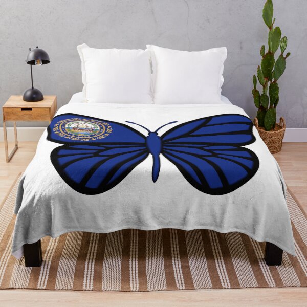 Item preview, State of New Hampshire Flag Butterfly designed and sold by Gsallicat.