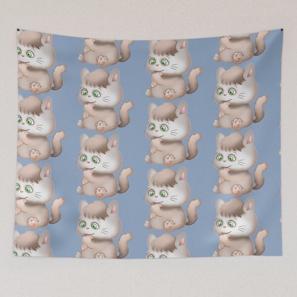 Item preview, Kitty Cat Busy Schedule (blue) designed and sold by RitaLaiArt.