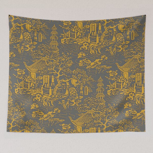 Item preview, Lewis Foreman Day Mustard Pagoda Pattern designed and sold by thomasjgaulton.
