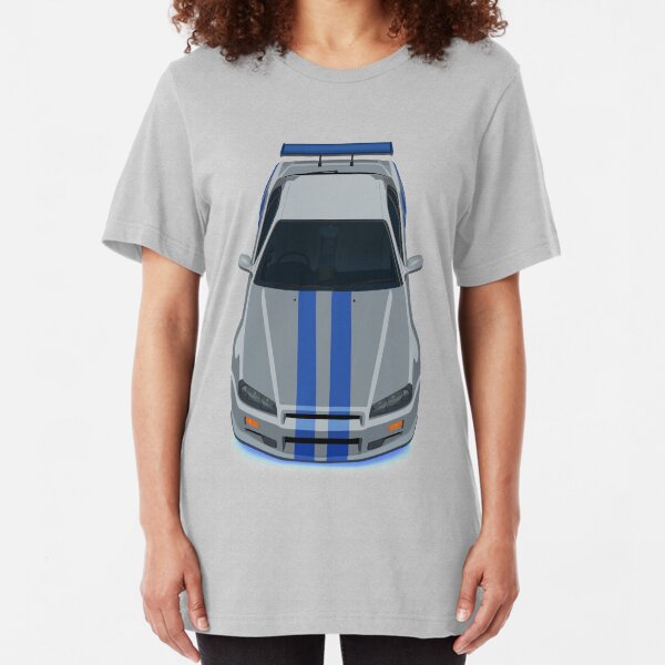 The Gray and Blue Slim Fit T-Shirt