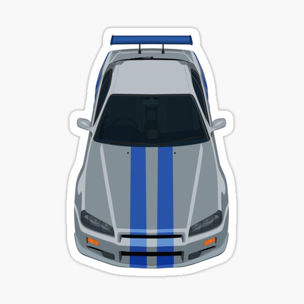 The Gray and Blue Sticker