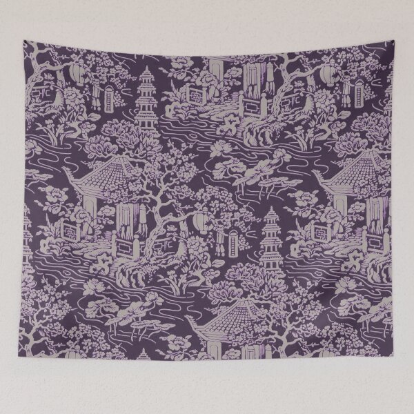 Item preview, Lewis Foreman Day Plum Pagoda Pattern designed and sold by thomasjgaulton.
