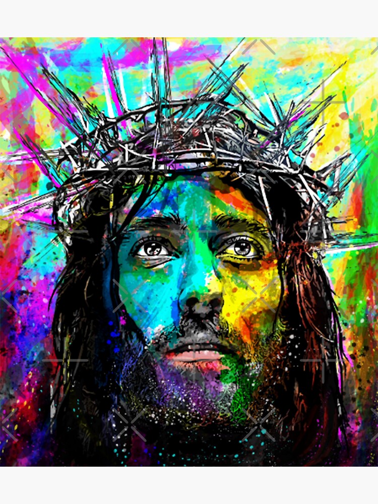 "christ the king jesus christ" Sticker by artbellas Redbubble