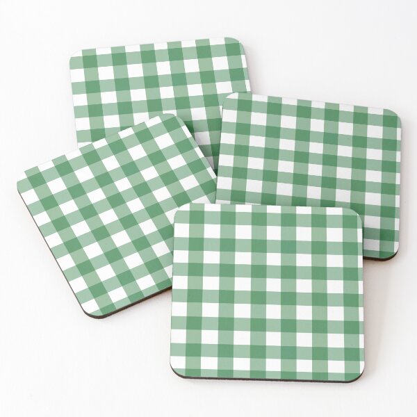 Item preview, Green  and white Gingham ,checkered ,buffalo ,plaid pattern designed and sold by MariaMarinova.