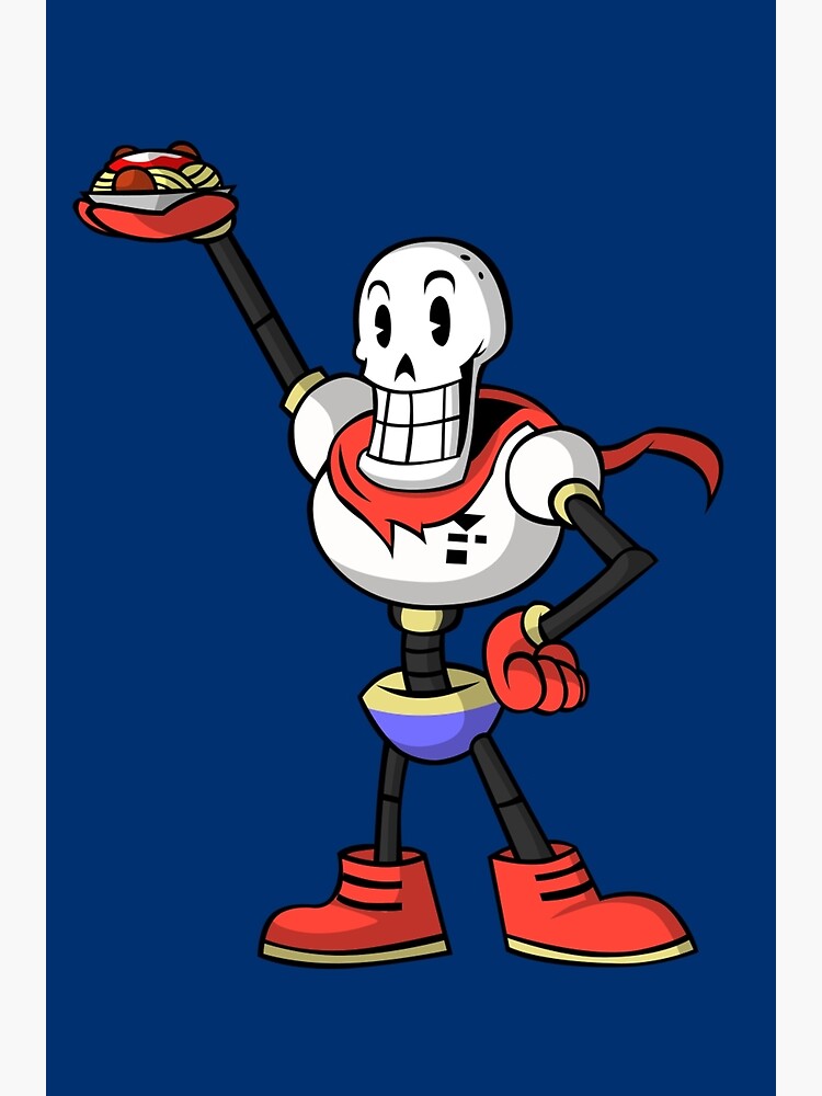 Undertale Papyrus With Spaghetti Poster For Sale By Gabbo Redbubble