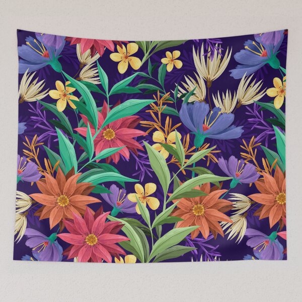 Item preview, CLASSIC SEAMLESS PURPLE FLORAL designed and sold by SECRET STORE.