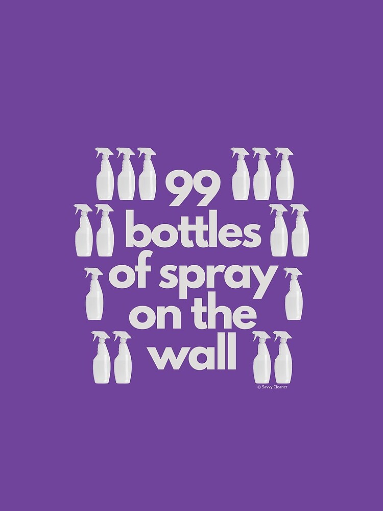 Thumbnail 3 of 3, Drawstring Bag, 99 Bottles of Spray On The Wall Spray Bottle Fun designed and sold by SavvyCleaner.