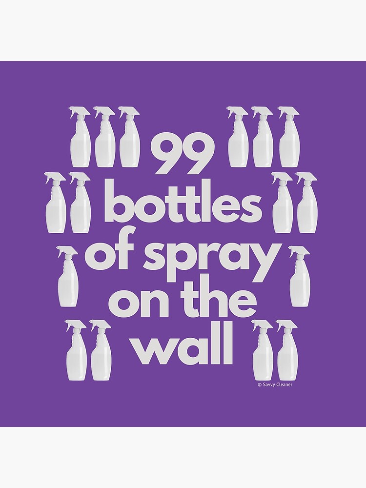 Thumbnail 4 of 4, Pillow, 99 Bottles of Spray On The Wall Spray Bottle Fun designed and sold by SavvyCleaner.