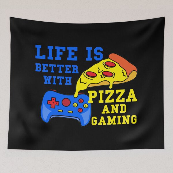 Item preview, Life Is Better With Pizza And Gaming designed and sold by SammieCain.