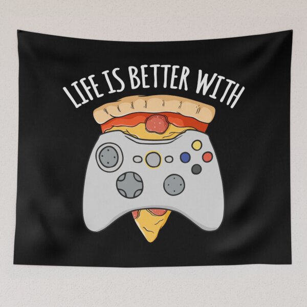Item preview, Life Is Better With Pizza And Gaming  designed and sold by SammieCain.