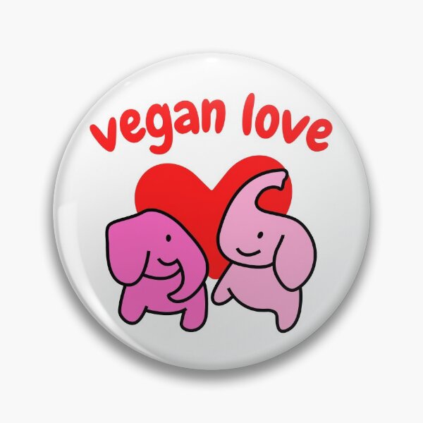 Item preview, Vegan Love, Vegan Valentine Cute Elephant Couple designed and sold by WhimsicaliTee.