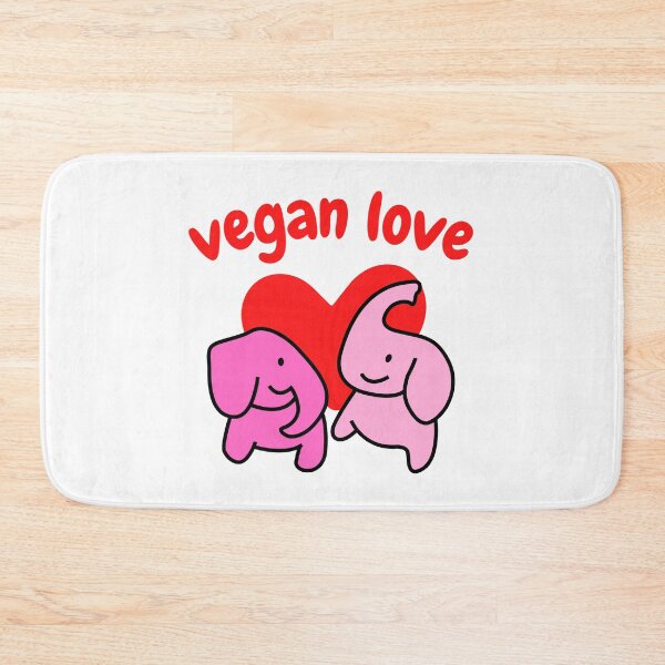 Item preview, Vegan Love, Vegan Valentine Cute Elephant Couple designed and sold by WhimsicaliTee.