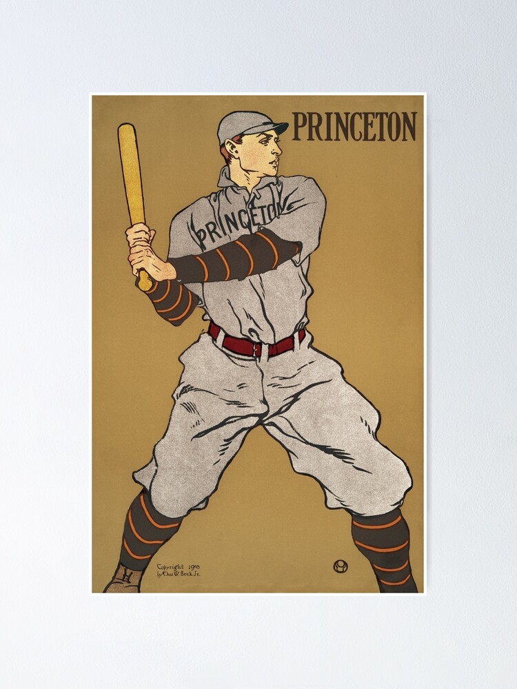 "Vintage Princeton Baseball Print" Poster by gleatherman Redbubble