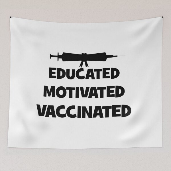 Item preview, Educated Motivated Vaccinated vaaccine diploma white designed and sold by oxoxoxo.