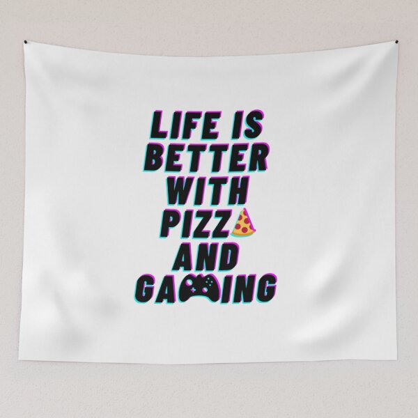 Item preview, Life Is Better With Pizza And Gaming designed and sold by SammieCain.