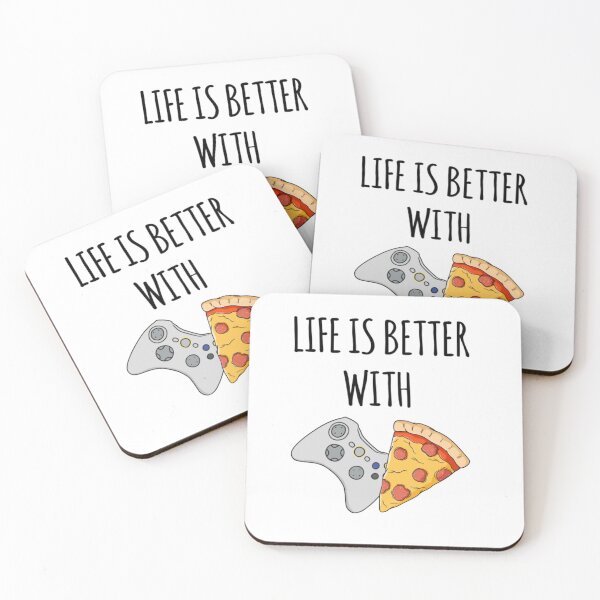 Item preview, Life Is Better With Pizza And Gaming designed and sold by SammieCain.
