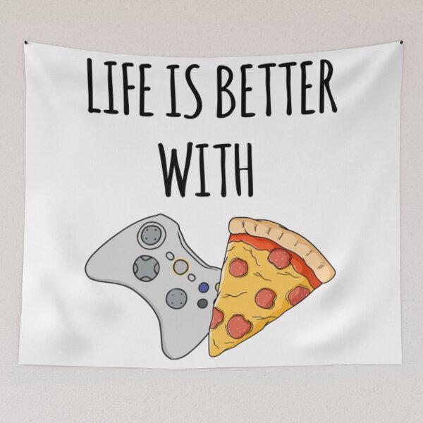 Item preview, Life Is Better With Pizza And Gaming designed and sold by SammieCain.