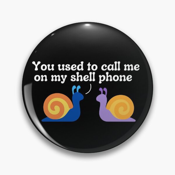 Item preview, You Used To Call Me On My Shell Phone Funny Pun Snails designed and sold by MixedBagMerch.