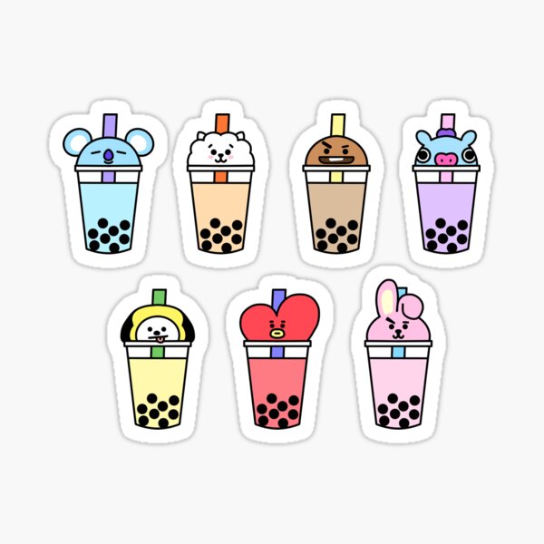 BT21 boba conjunto Pegatina