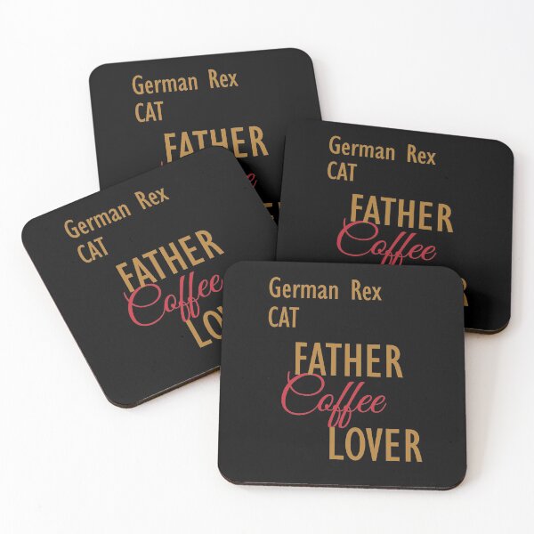 Item preview, German Rex CAT Father Coffee Lover. The perfect clothes and stickers for cat and coffee lovers designed and sold by amrmab.