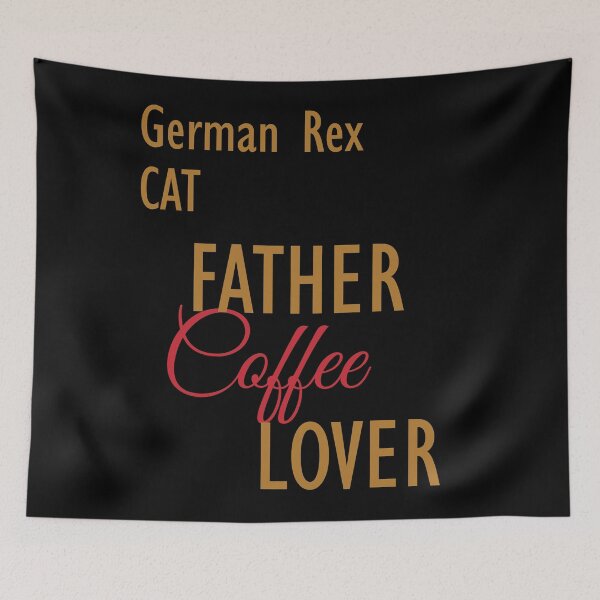 Item preview, German Rex CAT Father Coffee Lover. The perfect clothes and stickers for cat and coffee lovers designed and sold by amrmab.