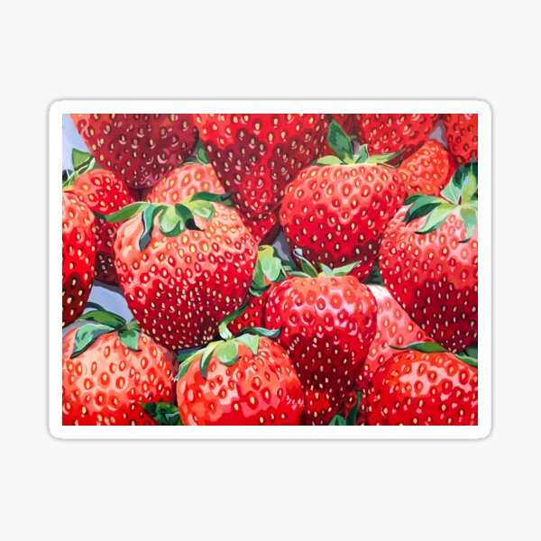 Cuadro Las Fresas Strawberry de Bridget Koza Pegatina